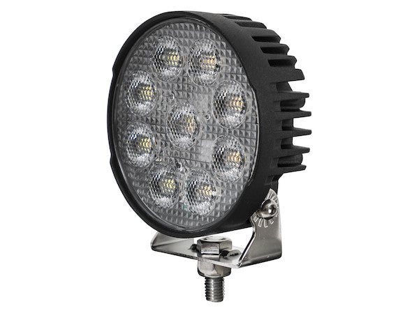 Ultra Bright 4.5 Inch Wide LED Flood Light with Strobe - Round Lens