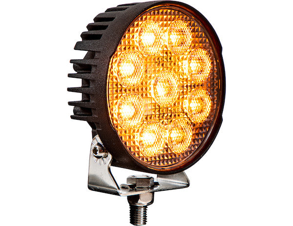 Ultra Bright 4.5 Inch Wide LED Flood Light with Strobe - Round Lens