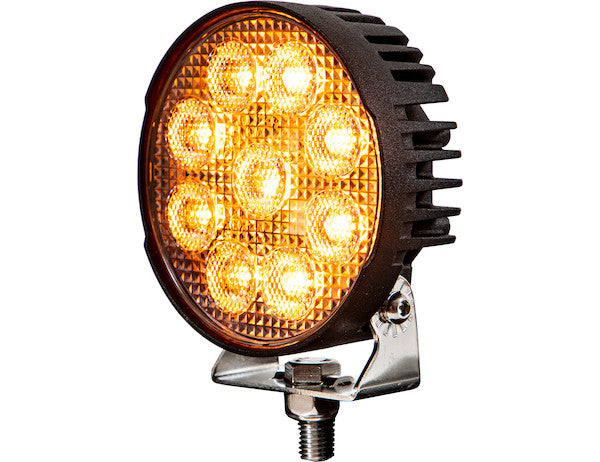 Ultra Bright 4.5 Inch Wide LED Flood Light with Strobe - Round Lens