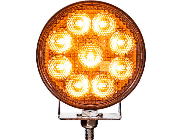 Ultra Bright 4.5 Inch Wide LED Flood Light with Strobe - Round Lens