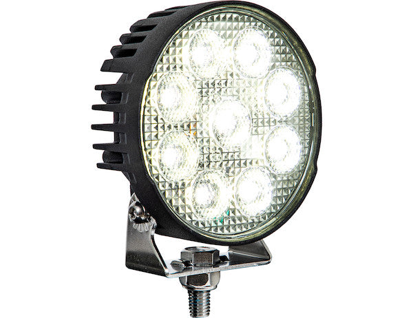 Ultra Bright 4.5 Inch Wide LED Flood Light with Strobe - Round Lens