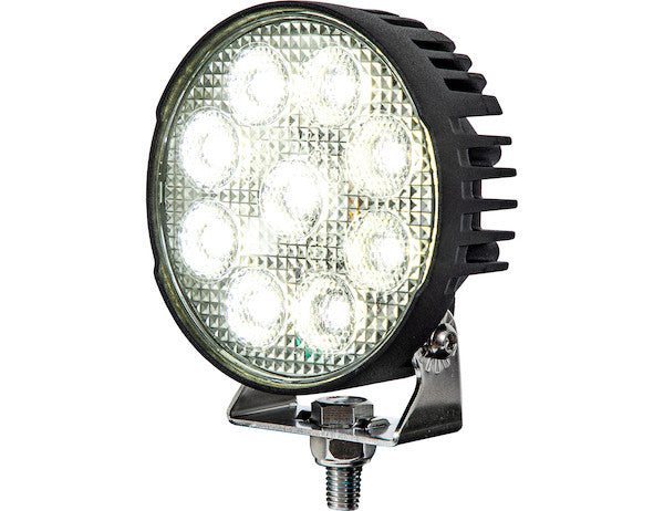 Ultra Bright 4.5 Inch Wide LED Flood Light with Strobe - Round Lens