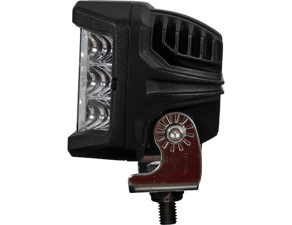 4 Inch Wide LED Flood Light with Strobe - Square Lens