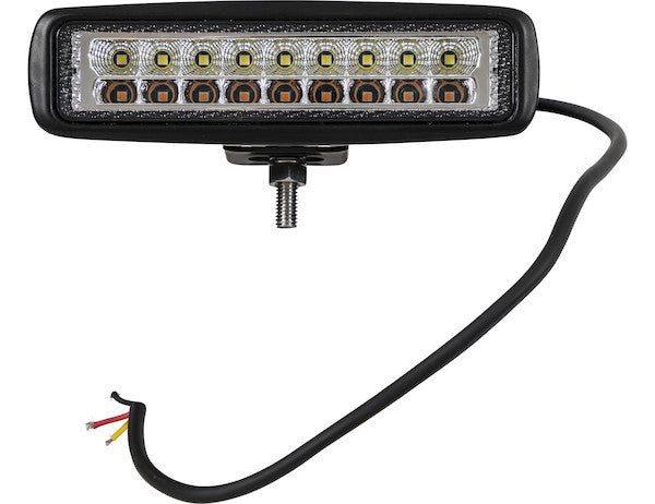 6.5 Inch LED Flood Light with Strobe - Rectangular Lens