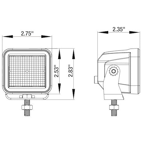 EDGELESS 2.5 INCH WIDE LED FLOOD LIGHT - SQUARE LENS