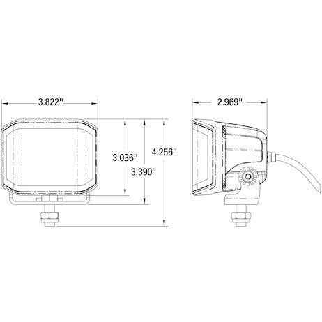 4 Inch Wide Angle Edgeless Work Light