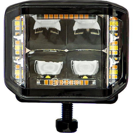4 Inch Wide Angle Edgeless LED Work Light with Strobe - Square Lens