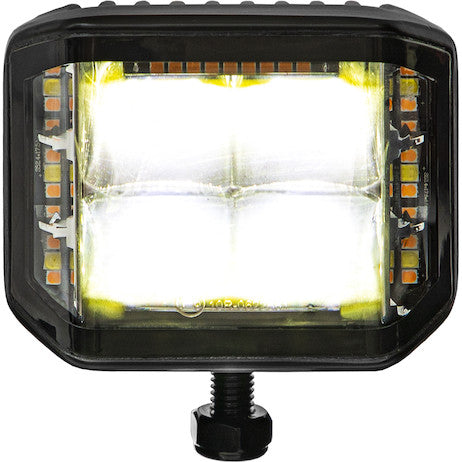 4 Inch Wide Angle Edgeless LED Work Light with Strobe - Square Lens