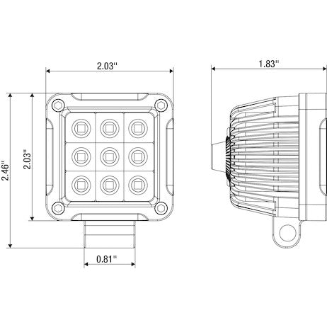 2 In. Square LED Flood Light