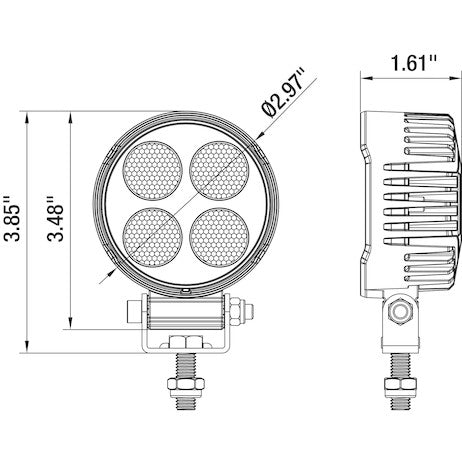 3 In. LED Round Flood Light