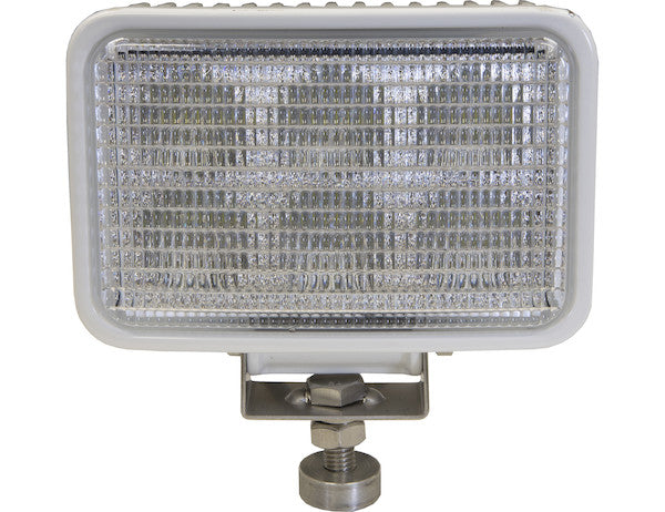 4 Inch by 6 Inch Rectangular LED Clear Flood Light with White Housing