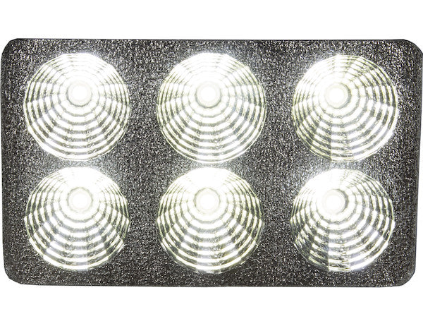 4 Inch by 6 Inch Rectangular LED Clear Spot Light With White Housing