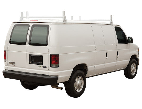 White Van Ladder Rack Set - 2 Bars And 2 Clamps