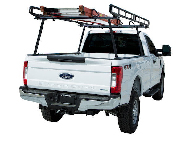 Black Powder-Coated Aluminum Truck Ladder Rack
