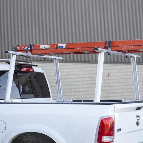 Black Powder-Coated Aluminum Truck Ladder Rack