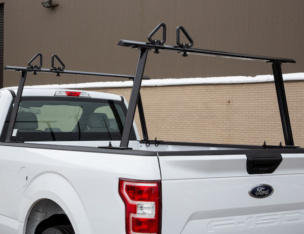 Black Powder-Coated Aluminum Truck Ladder Rack