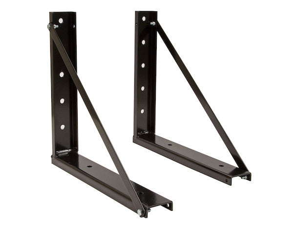 18x18 Inch Bolted Black Formed Steel Mounting Brackets