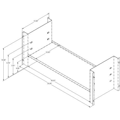 Universal Shelf Kit for 18x18x36 Underbody Truck Tool Boxes