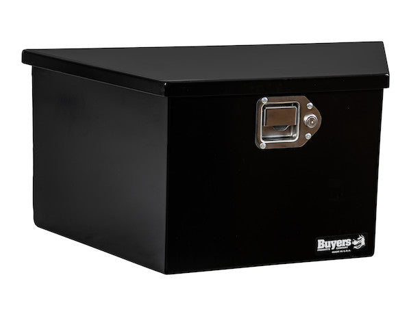 27 Inch Wide Gloss Black Steel Trailer Tongue Truck Box