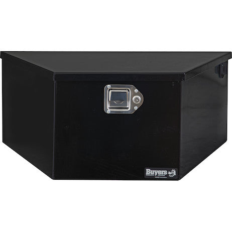 31 Inch Wide Gloss Black Powder Coated Steel Dump Trailer Pump Box For A-Frame Trailers