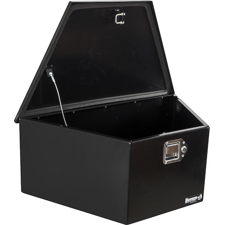 31 Inch Wide Gloss Black Powder Coated Steel Dump Trailer Pump Box For A-Frame Trailers