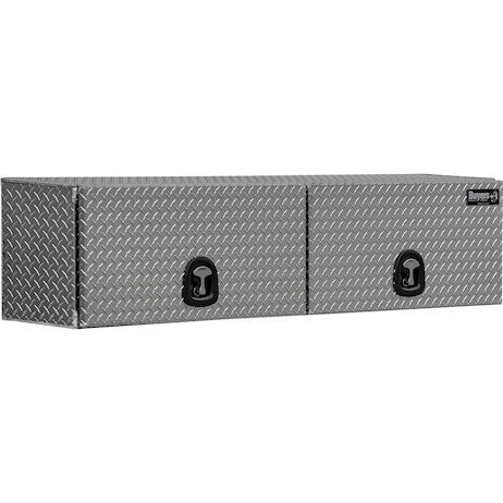 18x16x88 Inch Diamond Tread Aluminum Topsider Truck Box with Flip-Up Doors