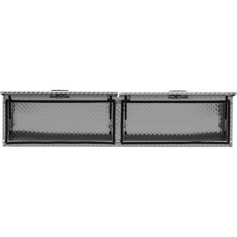 18x16x88 Inch Diamond Tread Aluminum Topsider Truck Box with Flip-Up Doors