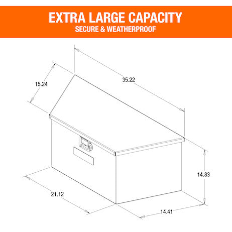 35 Inch Wide Diamond Tread Aluminum Trailer Tongue Truck Box