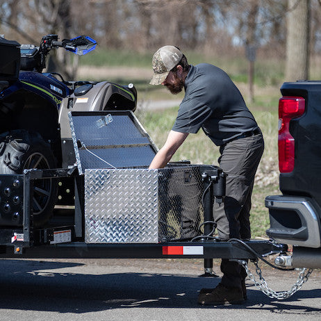 49 Inch Wide Diamond Tread Aluminum Trailer Tongue Truck Box