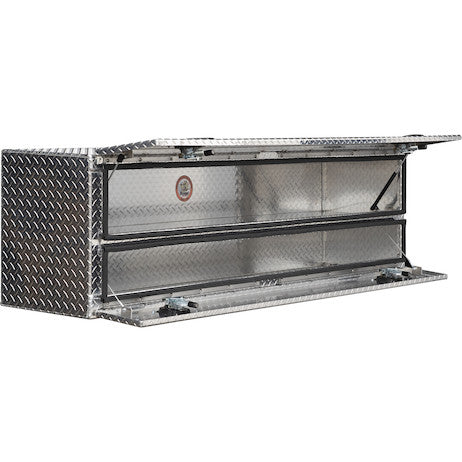 21x18x96 Inch Diamond Tread Aluminum Heavy-Duty Flatbed Contractor With Lower Door