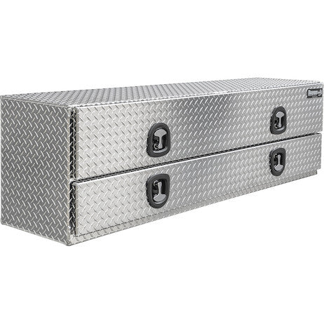 21x18x96 Inch Diamond Tread Aluminum Heavy-Duty Flatbed Contractor With Lower Door