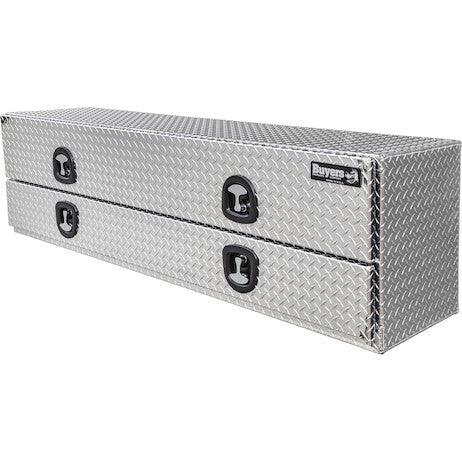 21x18x96 Inch Diamond Tread Aluminum Heavy-Duty Flatbed Contractor With Lower Door