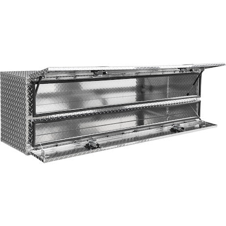 21x18x90 Inch Diamond Tread Aluminum Heavy-Duty Flatbed Contractor With Lower Door