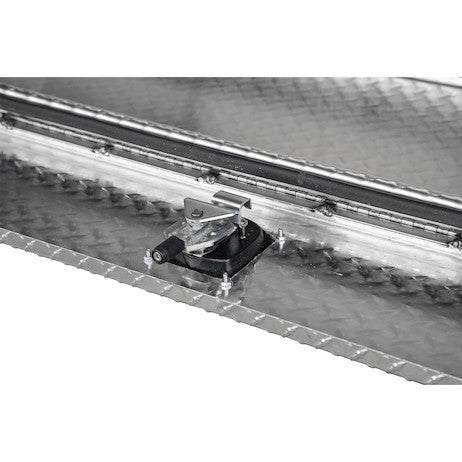 21x18x96 Inch Diamond Tread Aluminum Heavy-Duty Flatbed Contractor With Lower Door