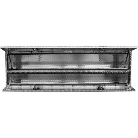 21x18x90 Inch Diamond Tread Aluminum Heavy-Duty Flatbed Contractor With Lower Door