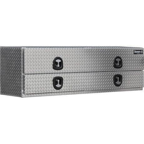 21x18x96 Inch Diamond Tread Aluminum Heavy-Duty Flatbed Contractor With Lower Door