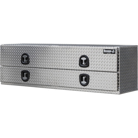 21x18x96 Inch Diamond Tread Aluminum Heavy-Duty Flatbed Contractor With Lower Door