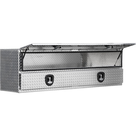 21x18x90 Inch Diamond Tread Aluminum Heavy-Duty Flatbed Contractor With Lower Door