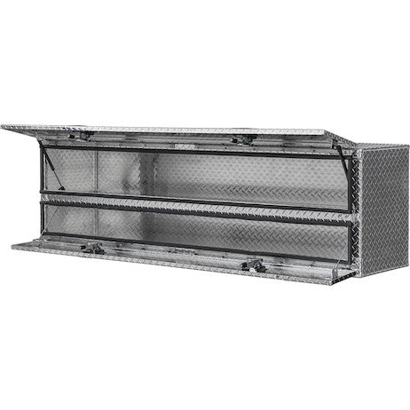 21x18x90 Inch Diamond Tread Aluminum Heavy-Duty Flatbed Contractor With Lower Door