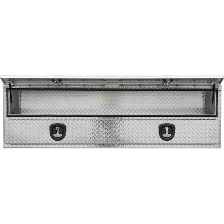 21x18x90 Inch Diamond Tread Aluminum Heavy-Duty Flatbed Contractor With Lower Door