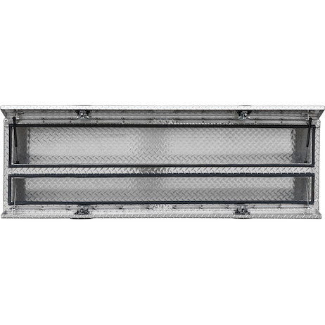 21x18x96 Inch Diamond Tread Aluminum Heavy-Duty Flatbed Contractor With Lower Door
