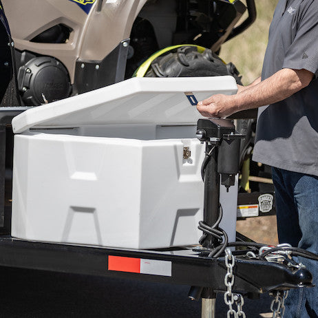 36 Inch Wide White Poly Trailer Tongue Truck Box