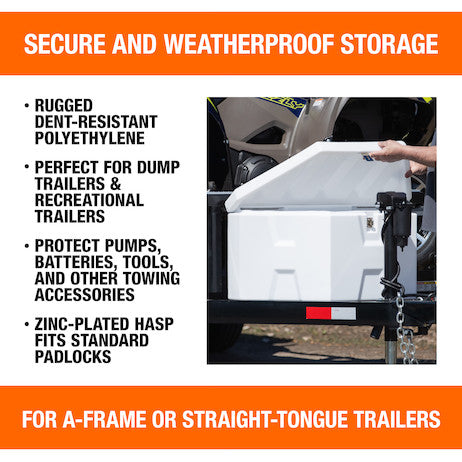 36 Inch Wide White Poly Trailer Tongue Truck Box