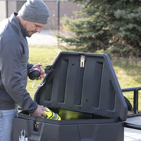 36 Inch Wide Black Poly Trailer Tongue Truck Box