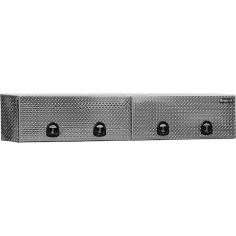 18x16x88 Inch Diamond Tread Aluminum Topsider Truck Box with Flip-Up Doors