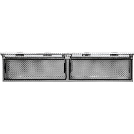 18x16x88 Inch Diamond Tread Aluminum Topsider Truck Box with Flip-Up Doors