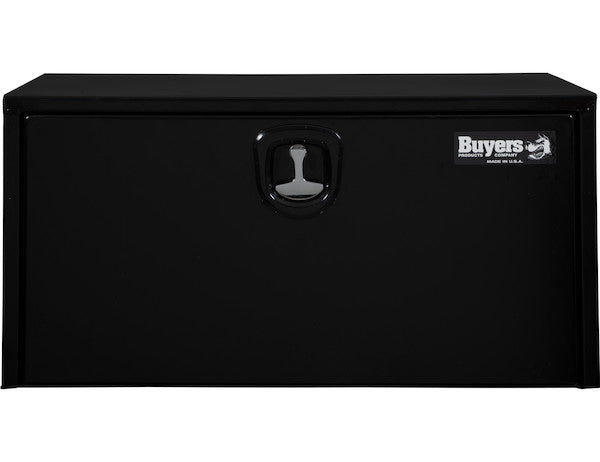 18x18x36 Inch Black Steel Underbody Truck Box with Built-In Shelf - 3-point Latch