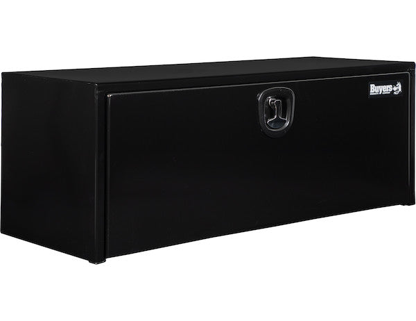 18x18x36 Inch Black Steel Underbody Truck Box with Built-In Shelf - 3-point Latch