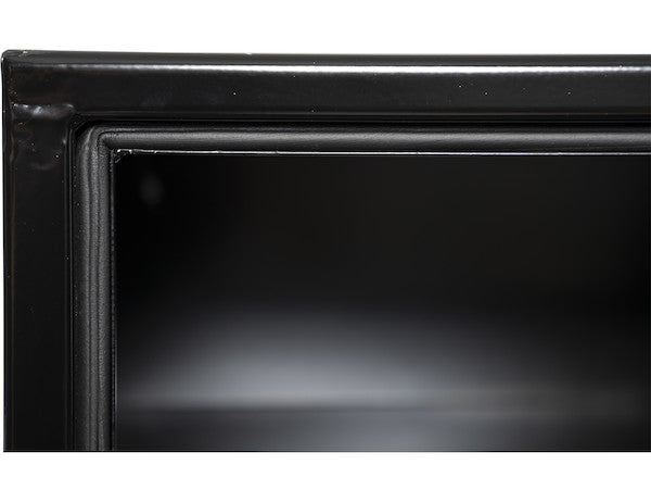 18x18x36 Inch Black Steel Underbody Truck Box with Built-In Shelf - 3-point Latch