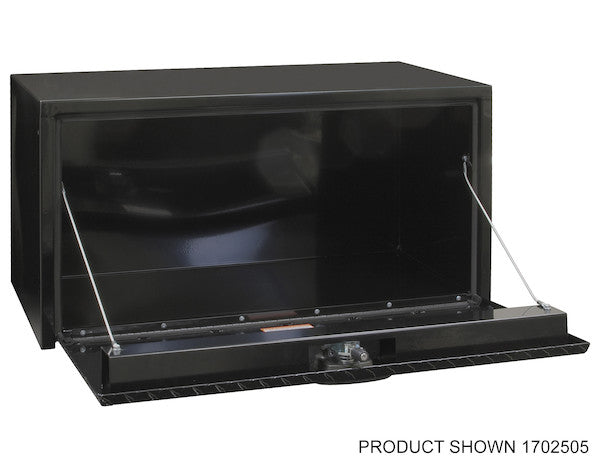 18x18x48 Inch Gloss Black Steel Underbody Truck Box With Aluminum Door